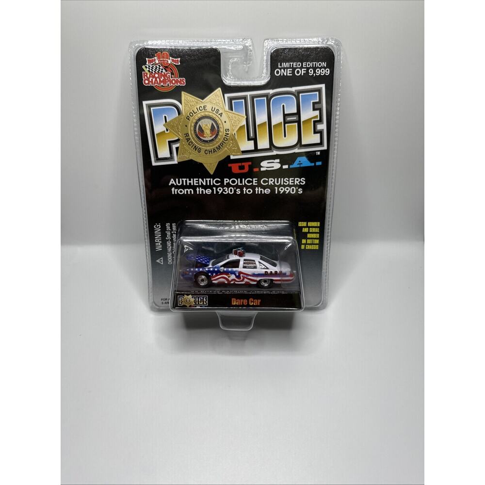 Racing Champions Police USA DARE Car ‘92 Chevy Caprice Issue #90 1999 NEW